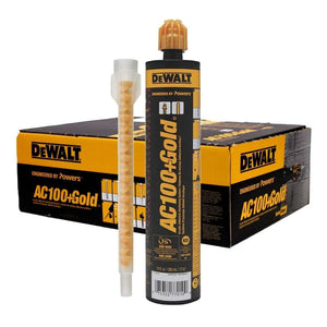 Dewalt AC100+ | 10 Ounce Gold Quik-Shot Acrylic Epoxy Adhesive | Case of 12|