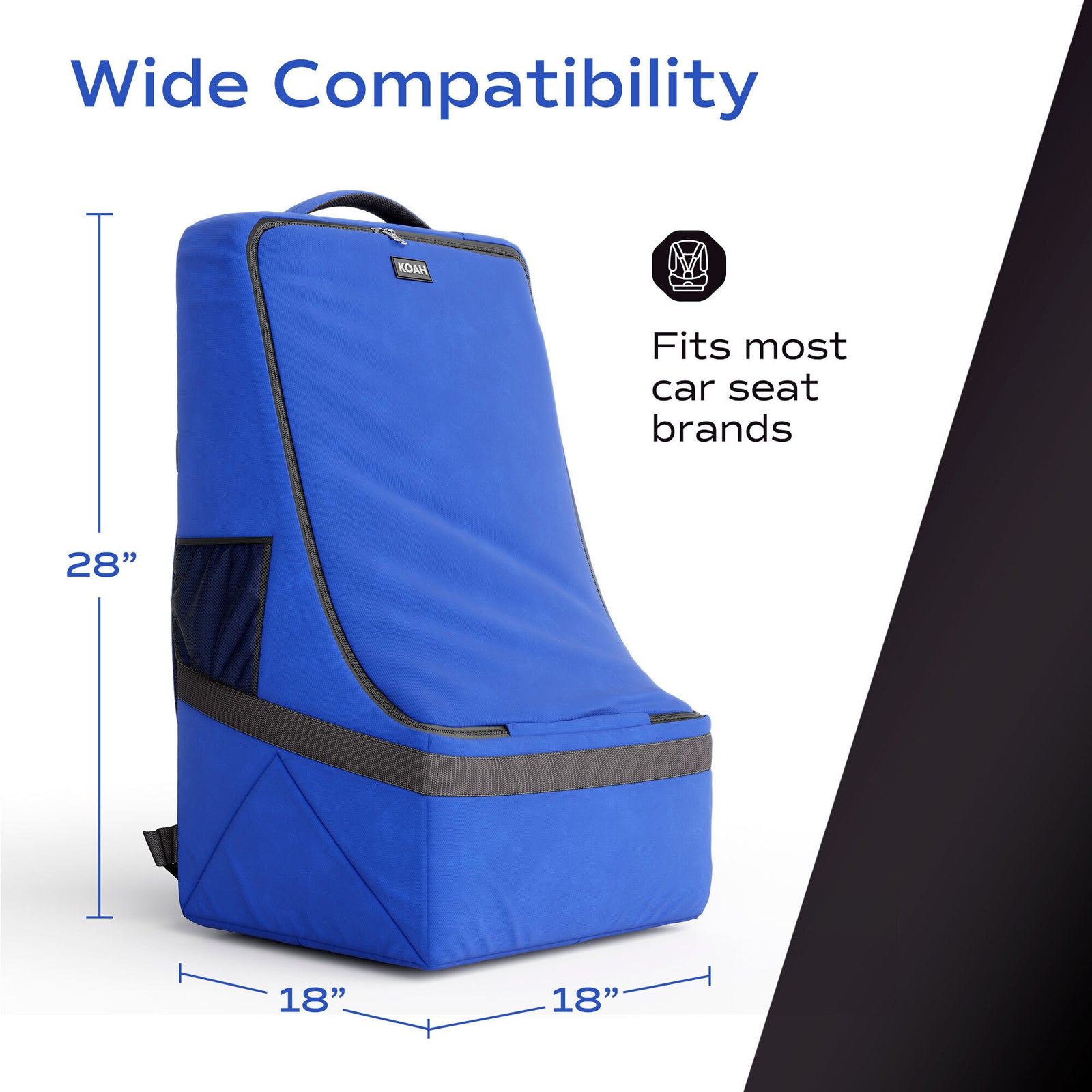 Car seat Backpack for air travel Car seat travel bag (Blue)