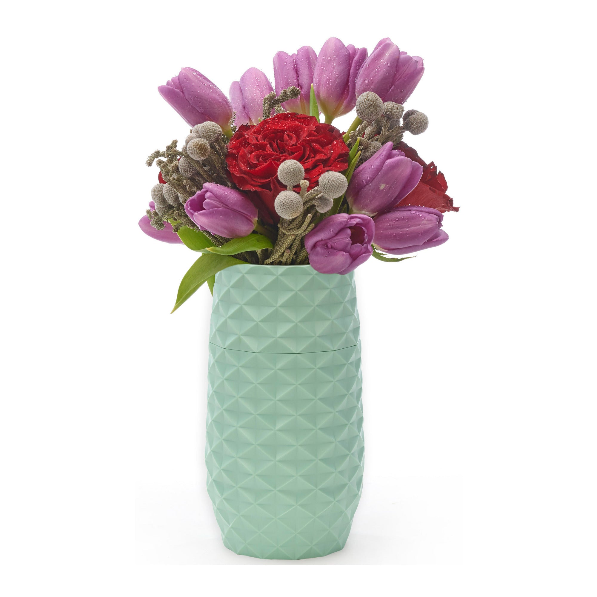 Amaranth 10-Inch Floral Care Impact Resistant Smarter Vase Teal