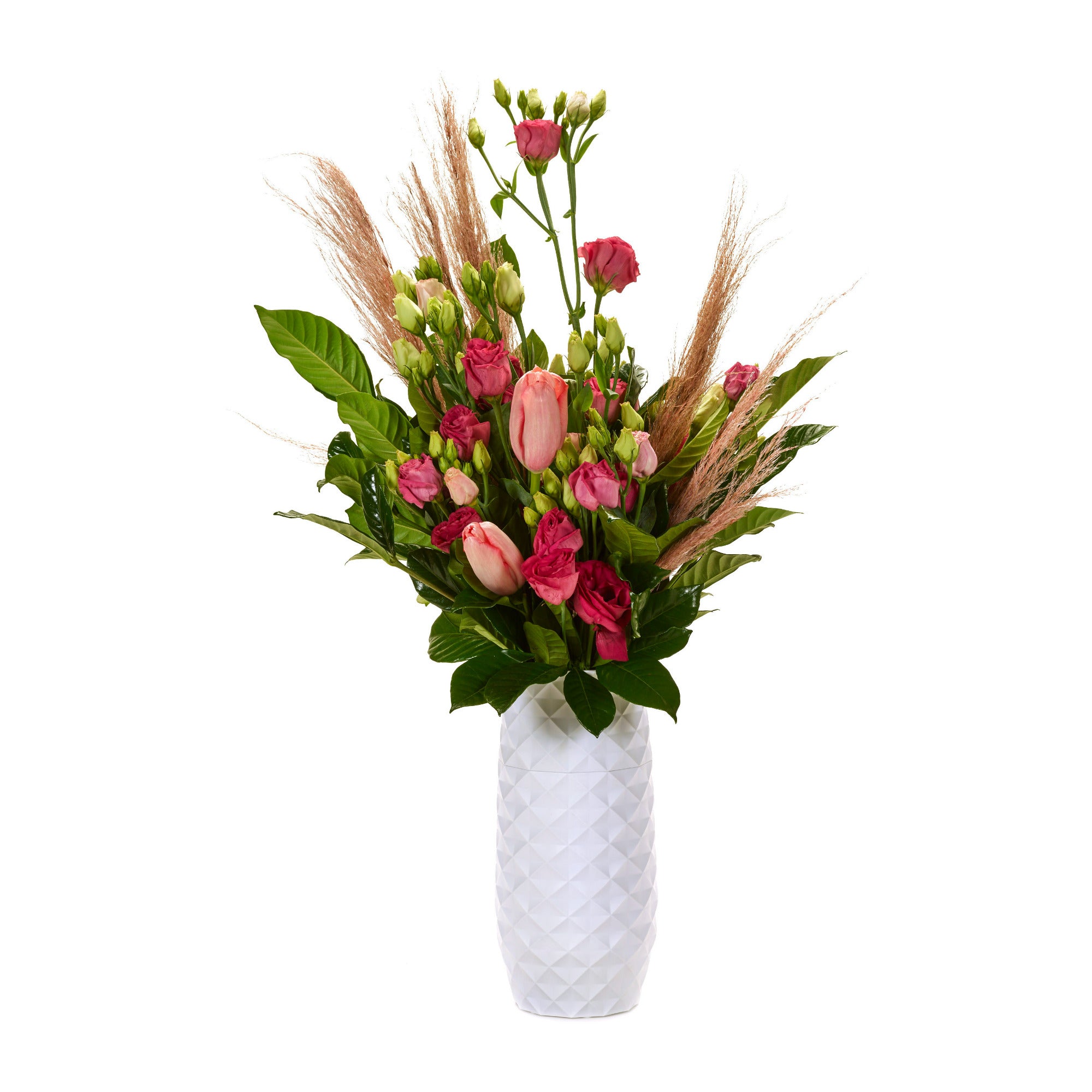 Amaranth 10-Inch Floral Care Impact Resistant Smarter Vase White