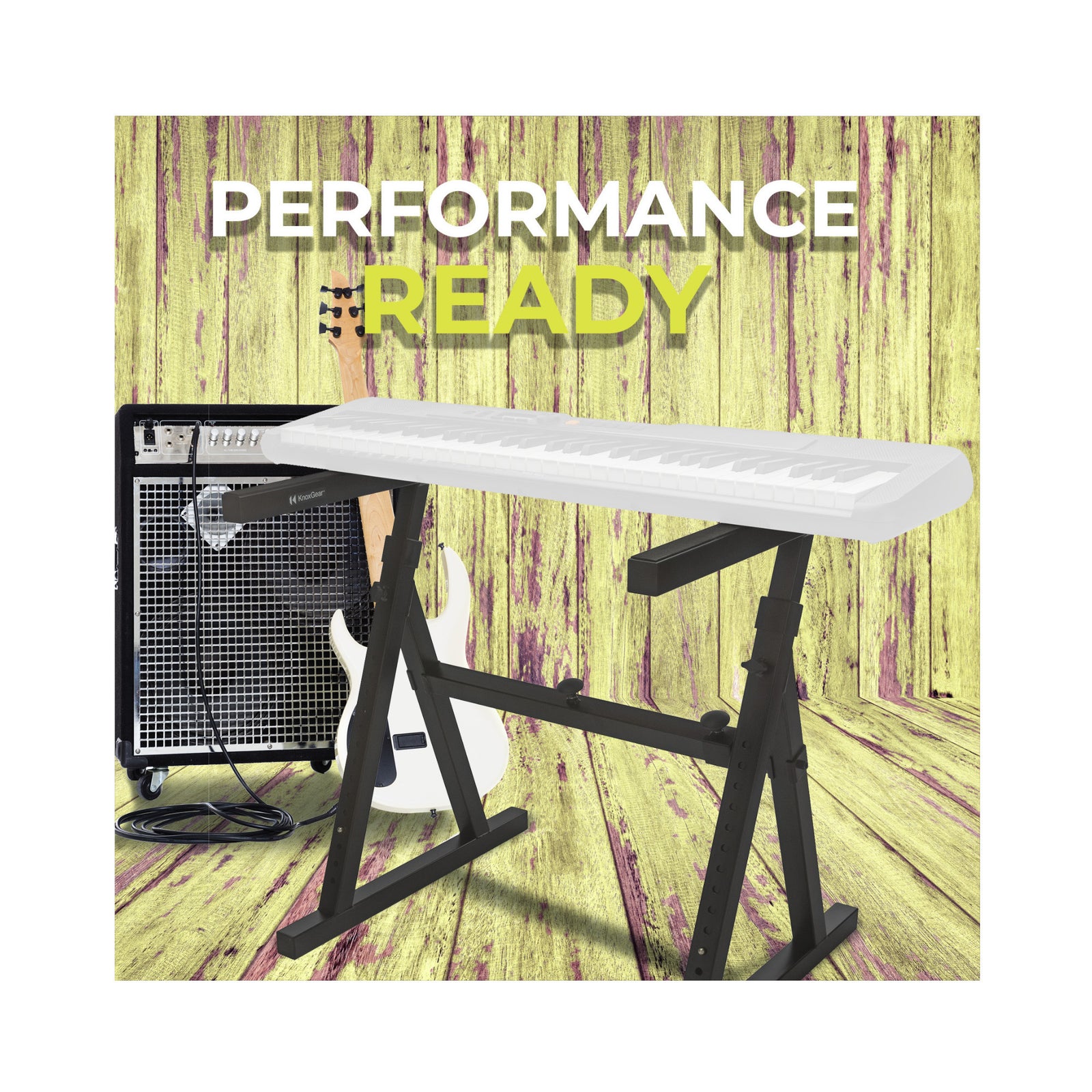 Knox Gear Z-Style Adjustable Keyboard Stand - Sturdy Height & Width Adjustable