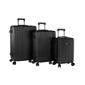 Heys SpinLite 3-Piece Lightweight Luggage Set (Black, 21, 26 and 30 Inch)