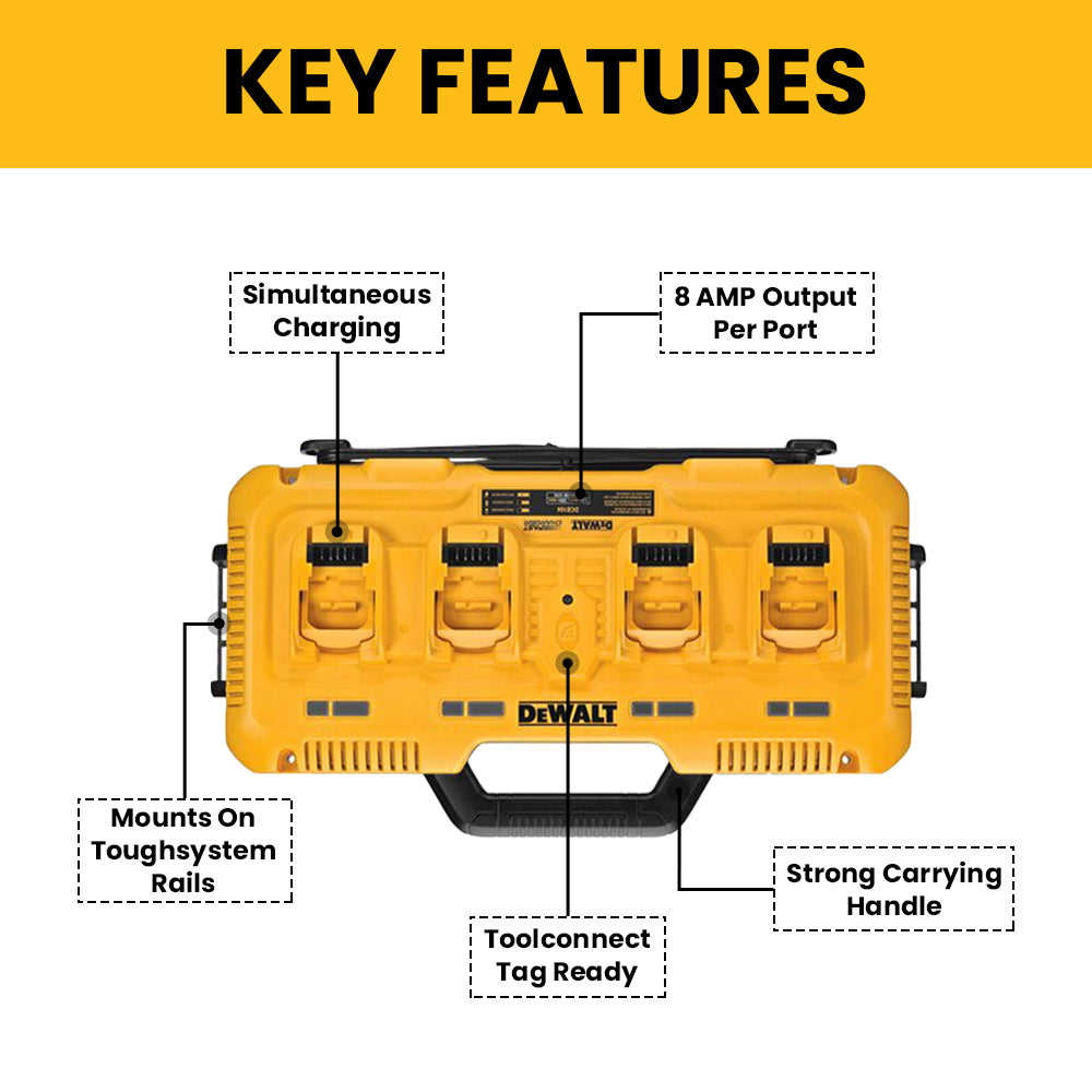 DeWALT DCB104 20V Multiport Simultaneous Fast Charger