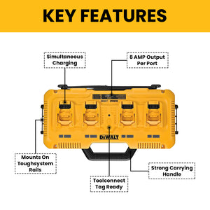 DeWALT DCB104 20V Multiport Simultaneous Fast Charger