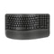 Logitech Wave Keys Wireless Ergonomic Keyboard with Cushioned Palm Rest,Graphite