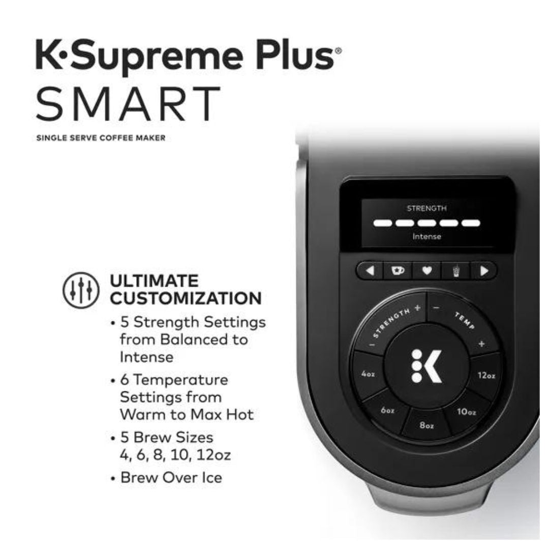 Keurig K-Supreme Plus SMART Coffee Maker, Single Serve K-Cup Pod Coffee Brewer, BREWID and MultiStream Technology, 78 Oz